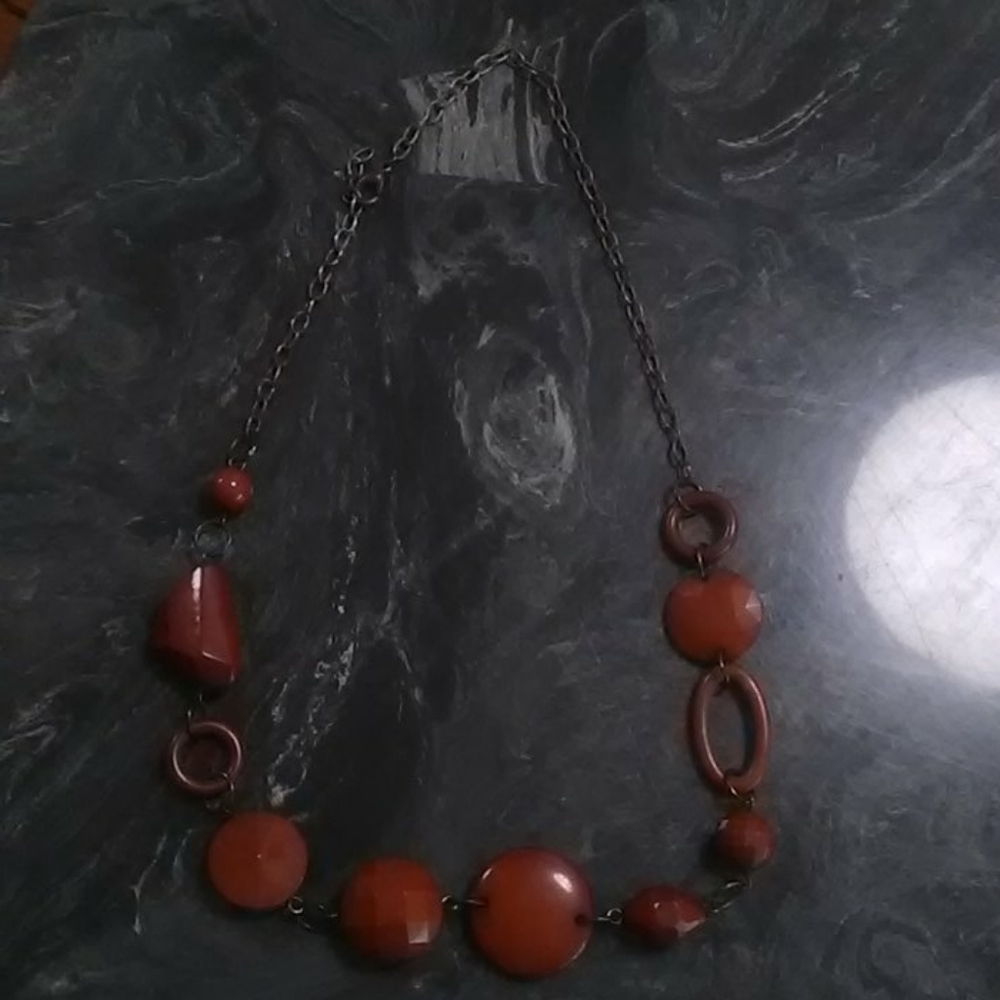 Handmade, wooden necklace